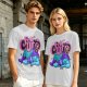 Olive t-shirt with 'Felt Cute' Skeletor graphic print