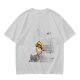 Olive Green T-Shirt with Smiling Boy in Yellow Hat Graphic