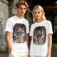 Olive T-shirt with Attack on Titan Colossal Titan Graphic Print