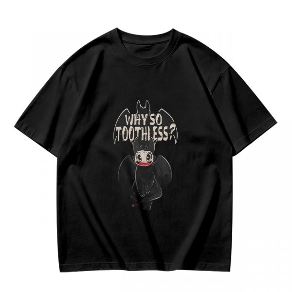 Olive T-Shirt With Why So Toothless? Batman Dragon Print