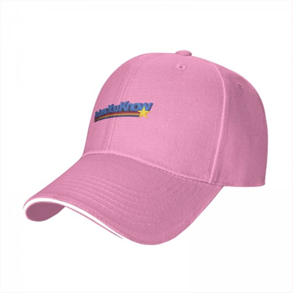 Black baseball cap with 'The Less You Know' retro graphic