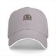 Black baseball cap with retro graphic print design
