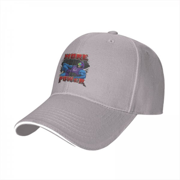 Black Baseball Cap With Skeleton Graphic And More Power Text