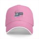 Black baseball cap with sleepy penguin low battery graphic