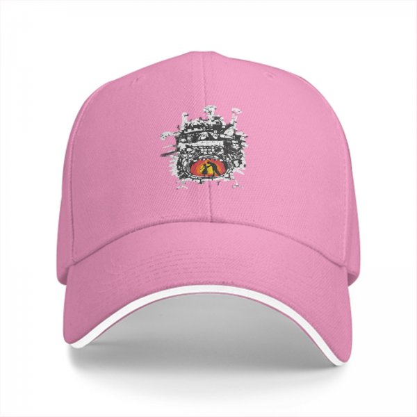 Black Baseball Cap With Howl's Moving Castle Inspired Print
