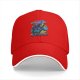 Black baseball cap with Galactic Gunshow skeleton graphic print