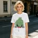 Oversized Army Green T-Shirt With Muscular Frog Lifting Dumbbells Print