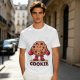 Olive T-Shirt With Angry Boxing Chocolate Chip Cookie Graphic