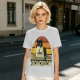 Olive t-shirt with black cat using laptop and Meowcrosoft text