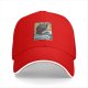 Black Baseball Cap with Japanese Wave and Ship Art Print
