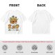 Olive T-Shirt With Angry Pineapple And Pizza Slice Cartoon Print