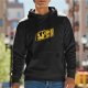 Black hoodie with 'A Long Time Ago' Star Wars style graphic