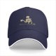 Black Baseball Cap With Skeleton Holding Mug Water Ripple Art