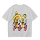 Olive T-Shirt with Cartoon Taco and Beer Graphic