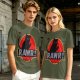 Olive T-Shirt With Black Cat Rawr Dinosaur Parody Graphic