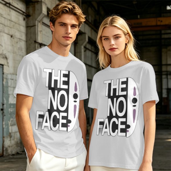 Olive T-shirt with The No Face graphic print