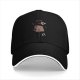 Black Baseball Cap With Don't Worry Be Happy Capybara Print