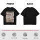 Olive Green T-Shirt with Cartoon Medieval Tavern Scene Print