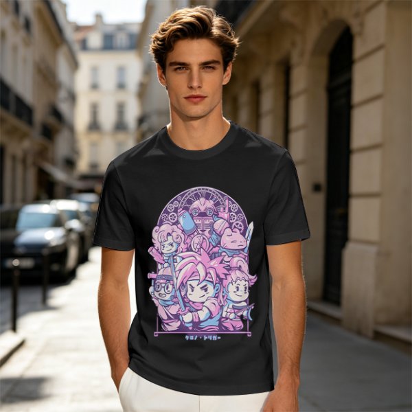 Chrono Trigger Chibi Character Group Graphic T-Shirt
