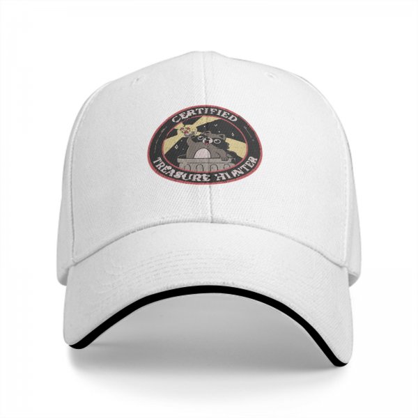 Certified Treasure Hunter Raccoon Graphic Black Baseball Cap