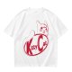 Olive green t-shirt with Kitty Cat graphic print
