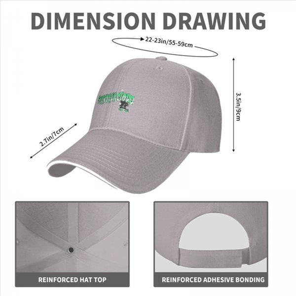Black Baseball Cap With Green Scandalacious Graphic Print