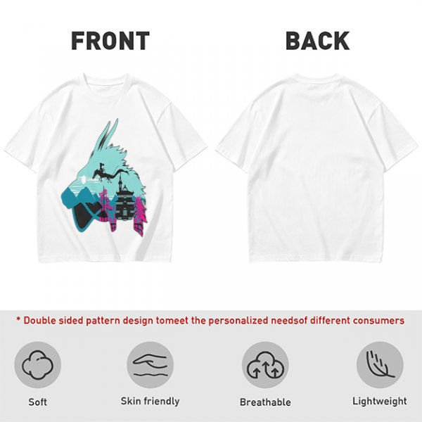 Olive T-Shirt With Spirited Away Dragon Silhouette Artwork