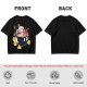 Olive T-shirt with Bomberman Character Eating Ramen Print