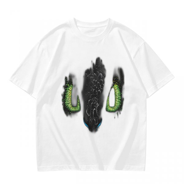 Olive Green T-Shirt With Dark Monster Face Graphic Print
