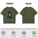 Olive Grim Reaper Graphic T-Shirt With Sooner Than You Think Text