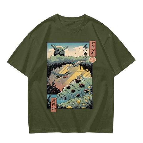 Studio Ghibli Nausicaa of the Valley of the Wind Ukiyo-e Art T-Shirt