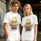 Olive T-shirt with Cool Stylized Duck Graphic Print