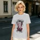 Olive T-Shirt with 'Not Sweet Just Salty' Cartoon Popcorn Print