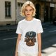 Oversized Army Green T-Shirt With Funny Tech Campfire Graphic