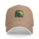 Black Baseball Cap With Glowing Green Cat Bubble Art Print