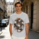 Olive T-Shirt With Cute S'mores Cat Graphic Design