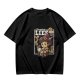 Olive t-shirt with steampunk Pinocchio 'Everybody Lies' graphic print