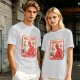 Olive T-shirt with Hell's Gym Devil Lifting Dumbbell Graphic