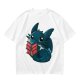Olive T-Shirt With Cute Baby Dragon Reading Book Print