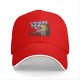 Black Baseball Cap with Robot Pony Mashup Graphic Print