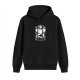 Black Hoodie With Cute Ghost Graphic Print