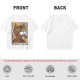 Olive green t-shirt with cubist style cat print and Purrcasso text