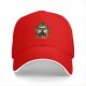 Black baseball cap with spooky forest creature graphic print