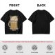 Beer Mug with Golden Ratio Graphic Novelty T-Shirt Print