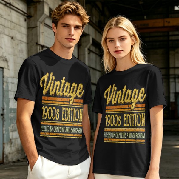 Vintage 1900s Edition Fueled By Caffeine And Sarcasm T-Shirt