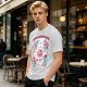 Olive T-Shirt With Cute Dinosaur Ice Cream Graphic Print