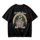 Trash Can Not Trash Raccoon Rainbow Graphic T-Shirt