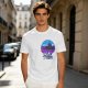 Olive T-shirt with Anor Londo Synthwave Castle Print