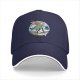 Black Baseball Cap with Howl’s Moving Castle Dancing Characters Print