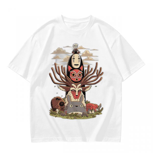 Studio Ghibli Spirited Away Princess Mononoke Totoro Character T-Shirt Art